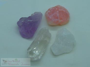 "Sahasrara-Chakra, Kronenchakra, Scheitelchakra" - quintESSENCE Chakra Wassersteine im Organza-Beutel